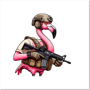 Tactical Flamingo Posters and Art